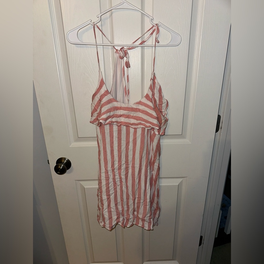 White and Red Adjustable Dress